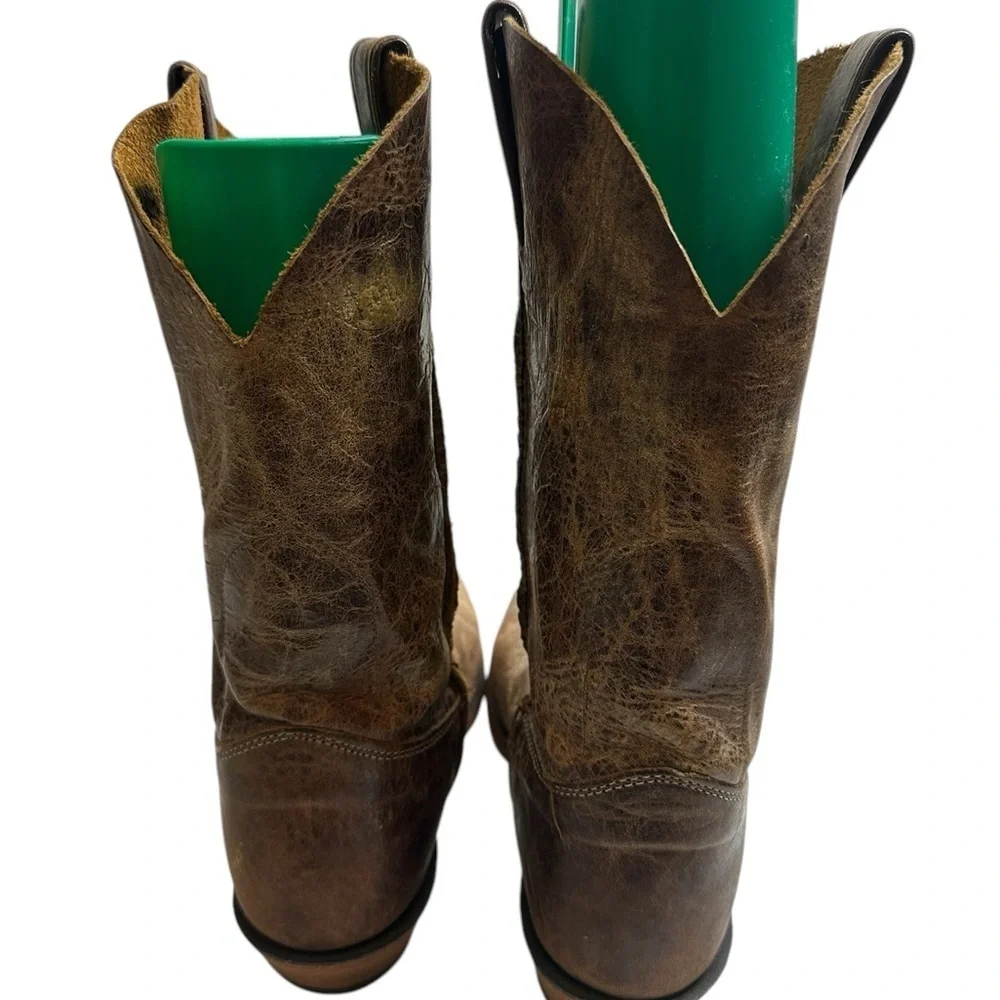 Vintage Brown Leather Cowboy Boots